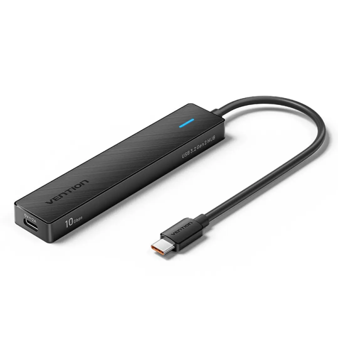 Vention HUB 5 en 1 USB-C a 2xUSB-C 3.2 Gen2/2xUSB-A 3.2 Gen2/USB-C 10G - 0.15m - Color Negro 1
