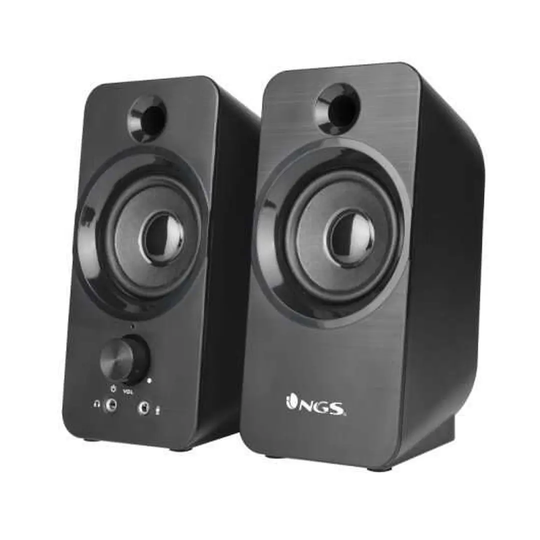 NGS Altavoces Multimedia USB 2.0 12W - Conexion Jack 3.5mm - Controles en Altavoz 1