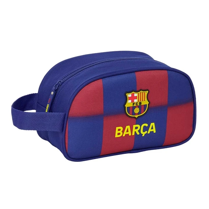 Safta F.C.Barcelona Neceser de 5L Portatodo - Adaptable a Carro - Asa de Mano - Cierre de Cremallera - 26x15x12cm - Color Rojo y Azul 1