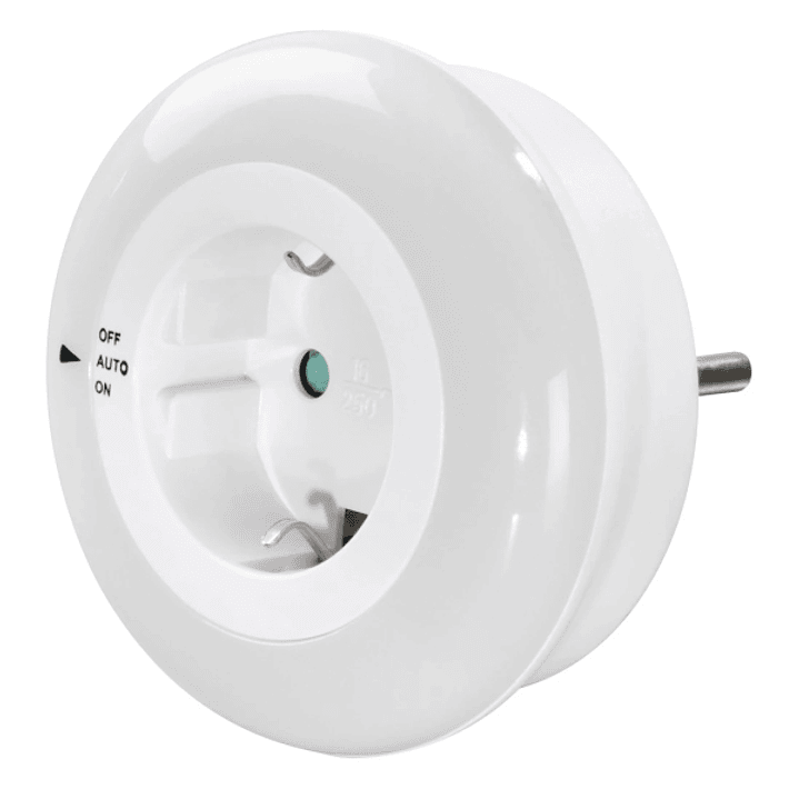 Hama Circle Luz LED Nocturna con Enchufe - Potencia 0.8W - IP20 - Sensor de Luz - Proteccion Tactil - 8.2x8.2x7.3cm - Color Blanco 1