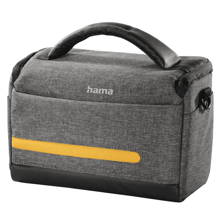 Hama Terra Funda para Camara - Poliester Reciclado - Adaptable a Maleta - Compartimento Separado para Objetivo - Asa de Mano - 23x9.5x14cm - Color Gri 1