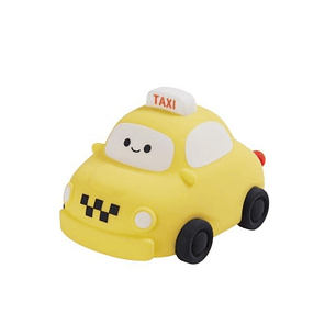 XO OZ013 Lampara de Noche Infantil - Forma de Taxi - Bateria 1200mAh - Tacto Suave - Color Amarillo