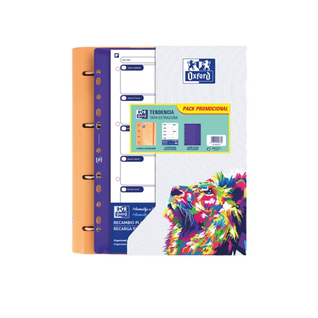 Oxford Europeanbinder Oxfcla A4 - Carpeta de Tamaño A4 - Incluye 10 Fundas Transparentes - con Etiqueta para Identificacion 1