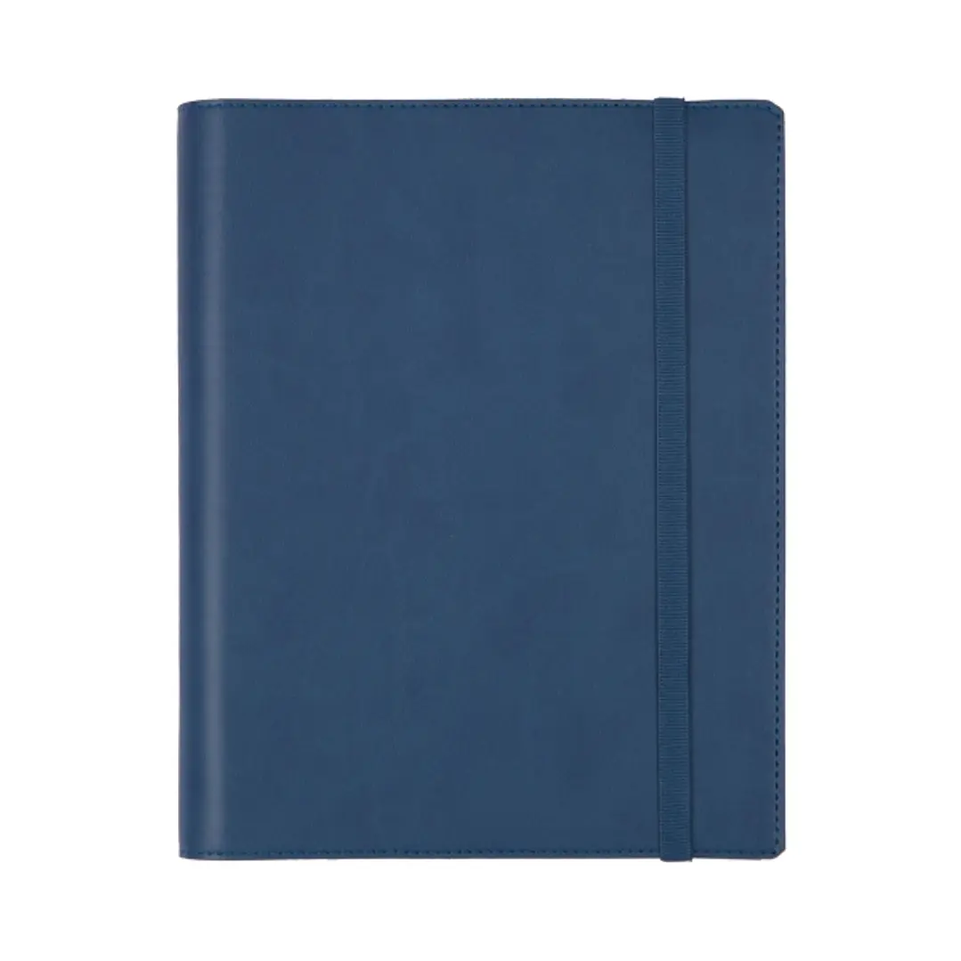 Finocam Duoband Agenda con Bloc de Notas en Catalan - Anual 2026 - Formato E10 - 168x15x226mm - Semana Vista Horizontal - Color Azul 1