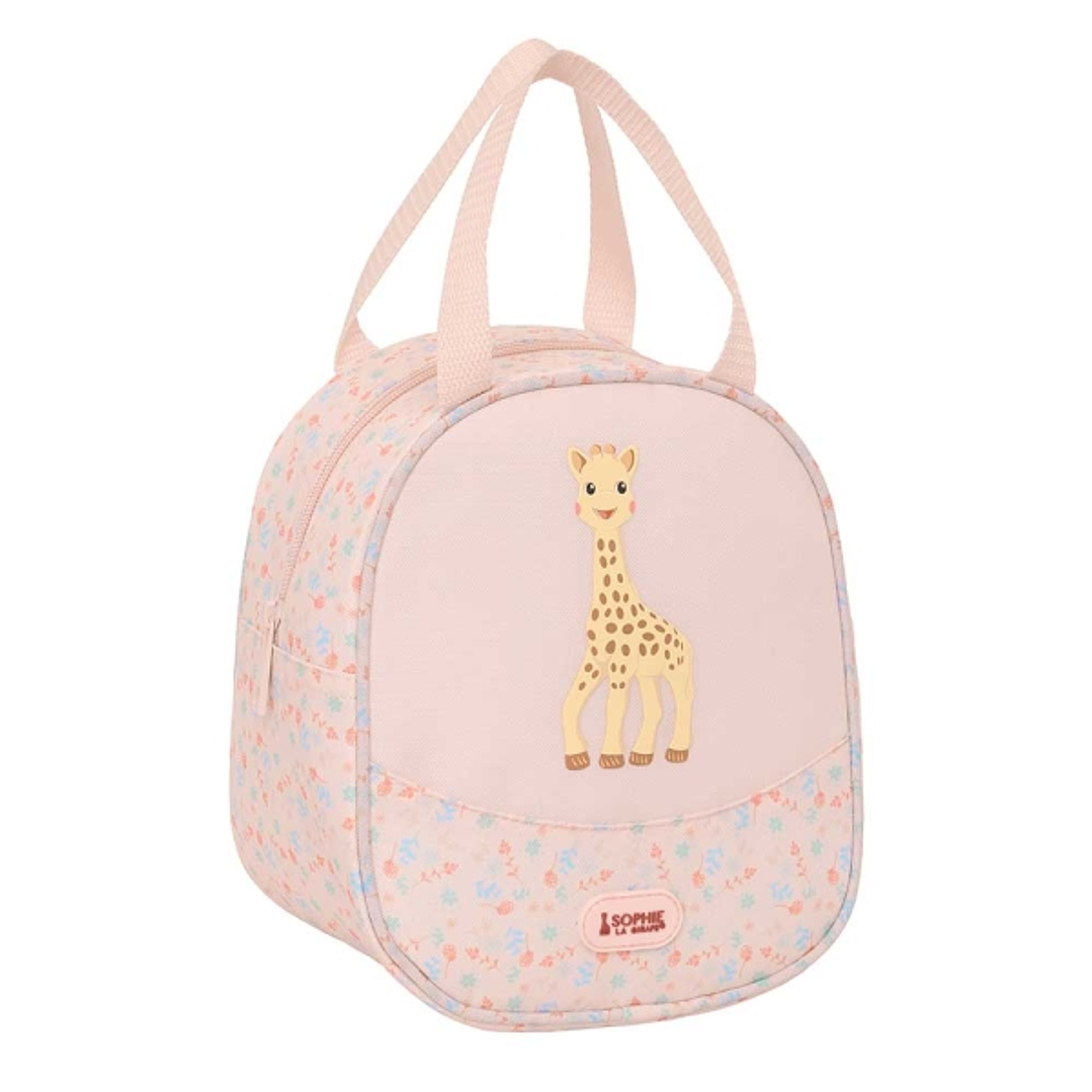 Safta Sophie la Girafe Joy Neceser Termo de 5.85L - Interior Forrado en Aluminio - Repelente al Agua - Asa Superior - 190x140x220mm - Color Rosa Paste 1