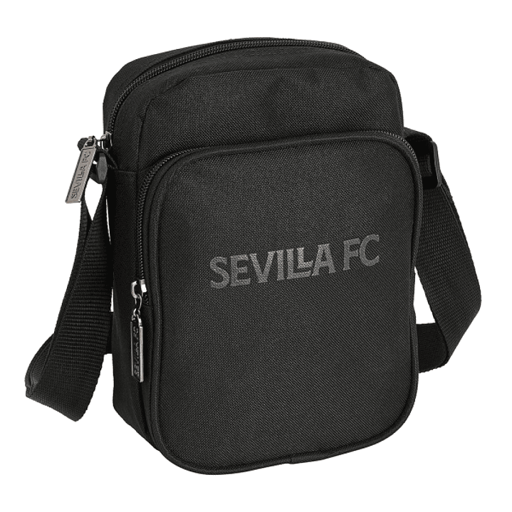 Safta Sevilla FC Teen Bandolera - Cremallera - Bolsillo Frontal - Bandolera Ajustable - Compartimento Trasero con Velcro - 2L - 160x60x220mm - Color N 1
