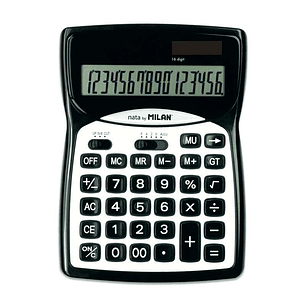Milan Calculadoras 16 Digitos - 3 Teclas de Memoria - Funcion Impuestos - Raiz Cuadrada - Calculo de Margenes
