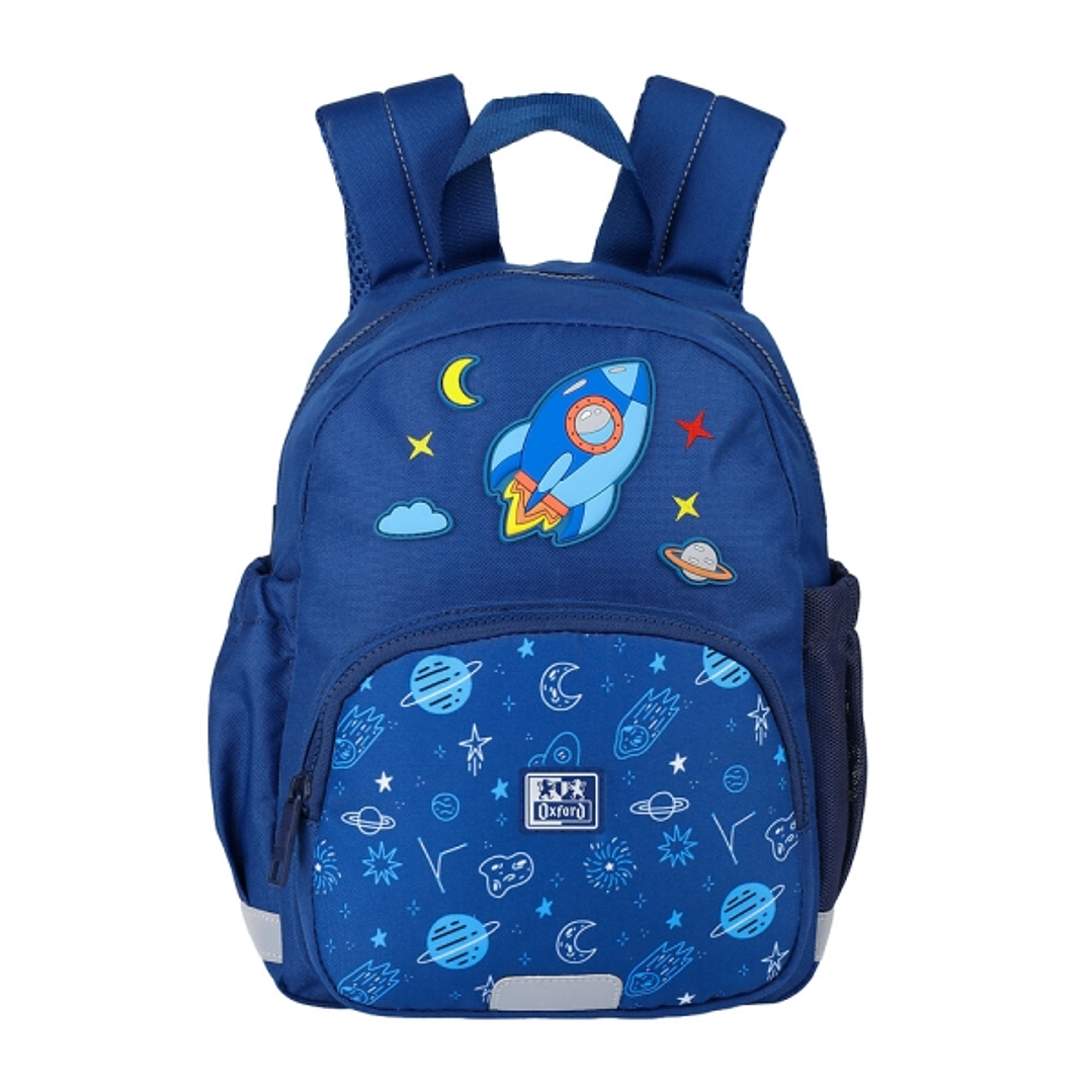 Oxford Space Mochila Infantil 8.5L - 2 Bolsillos Laterales con Goma Eslastica - Espalda Acolchada Ergonomica - Elementos Reflectantes - Asas Acolchada 1