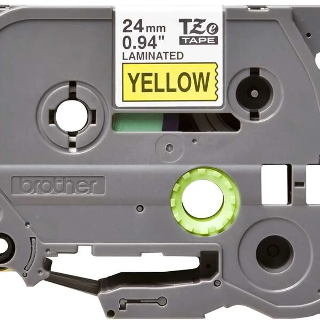 Brother TZe651 Cinta Laminada Original de Etiquetas - Texto negro sobre fondo amarillo - Ancho 24mm x 8 metros 1