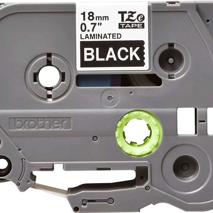 Brother TZe345 Cinta Laminada Original de Etiquetas - Texto blanco sobre fondo negro - Ancho 18mm x 8 metros 1