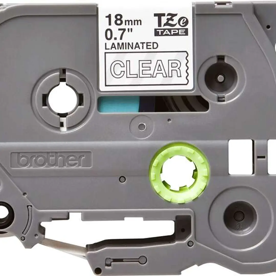 Brother TZe145 Cinta Laminada Original de Etiquetas - Texto blanco sobre fondo transparente - Ancho 18mm x 8 metros 1