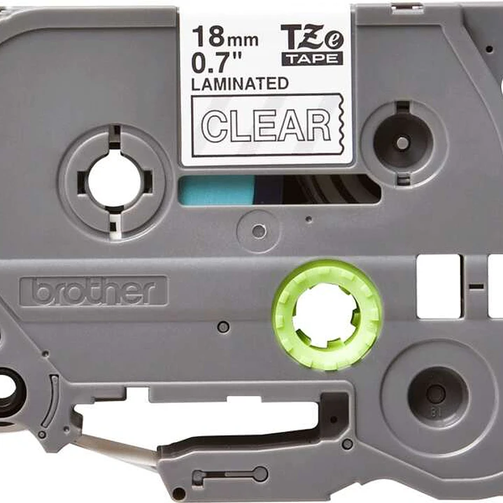 Brother TZe145 Cinta Laminada Original de Etiquetas - Texto blanco sobre fondo transparente - Ancho 18mm x 8 metros 1