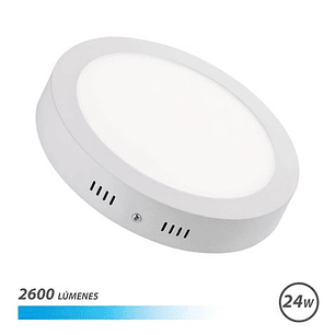 Elbat Downlight Circular sobre Pared LED 24W Luz Blanca - Color Blanco