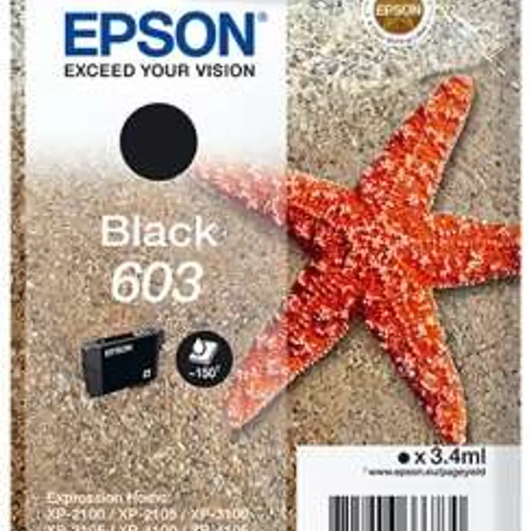 Epson 603 Negro Cartucho de Tinta Original - C13T03U14010 1