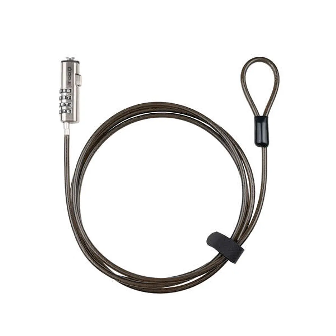 Tooq Cable Seguridad Nano 2.5x6mm Combinacion Portatil - Color Gris 1