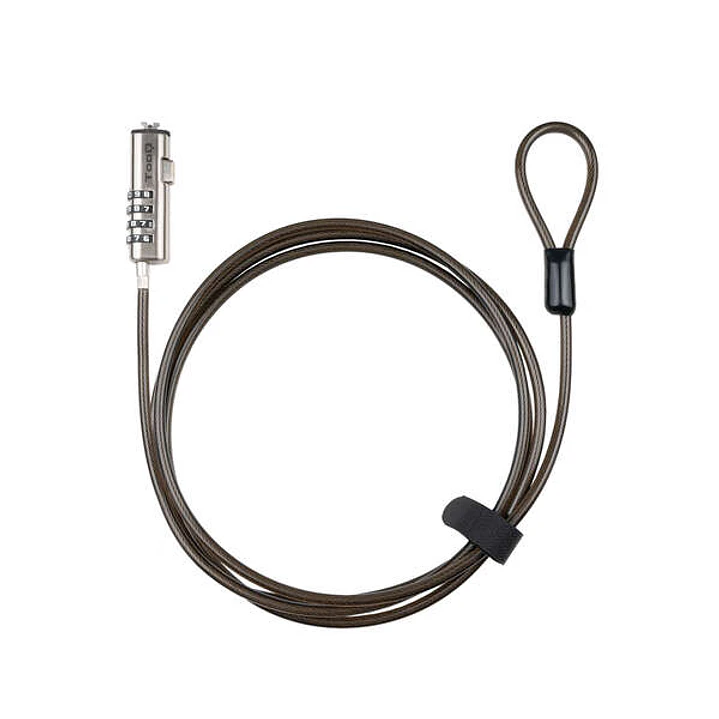 Tooq Cable Seguridad Nano 2.5x6mm Combinacion Portatil - Color Gris 1