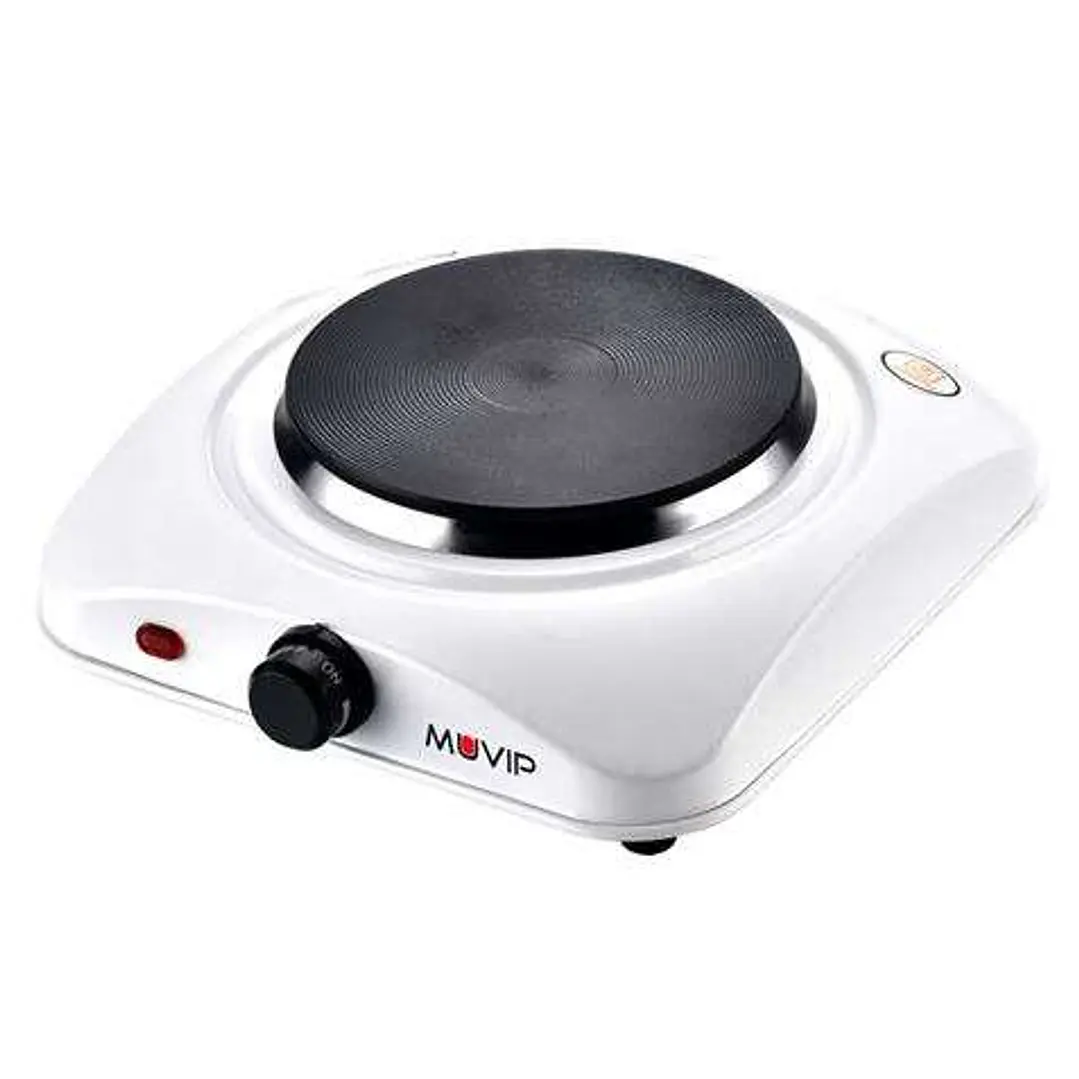 Muvip Cocina Electrica 1 Fuego 1000W - 5 Niveles de Potencia - Color Blanco 1