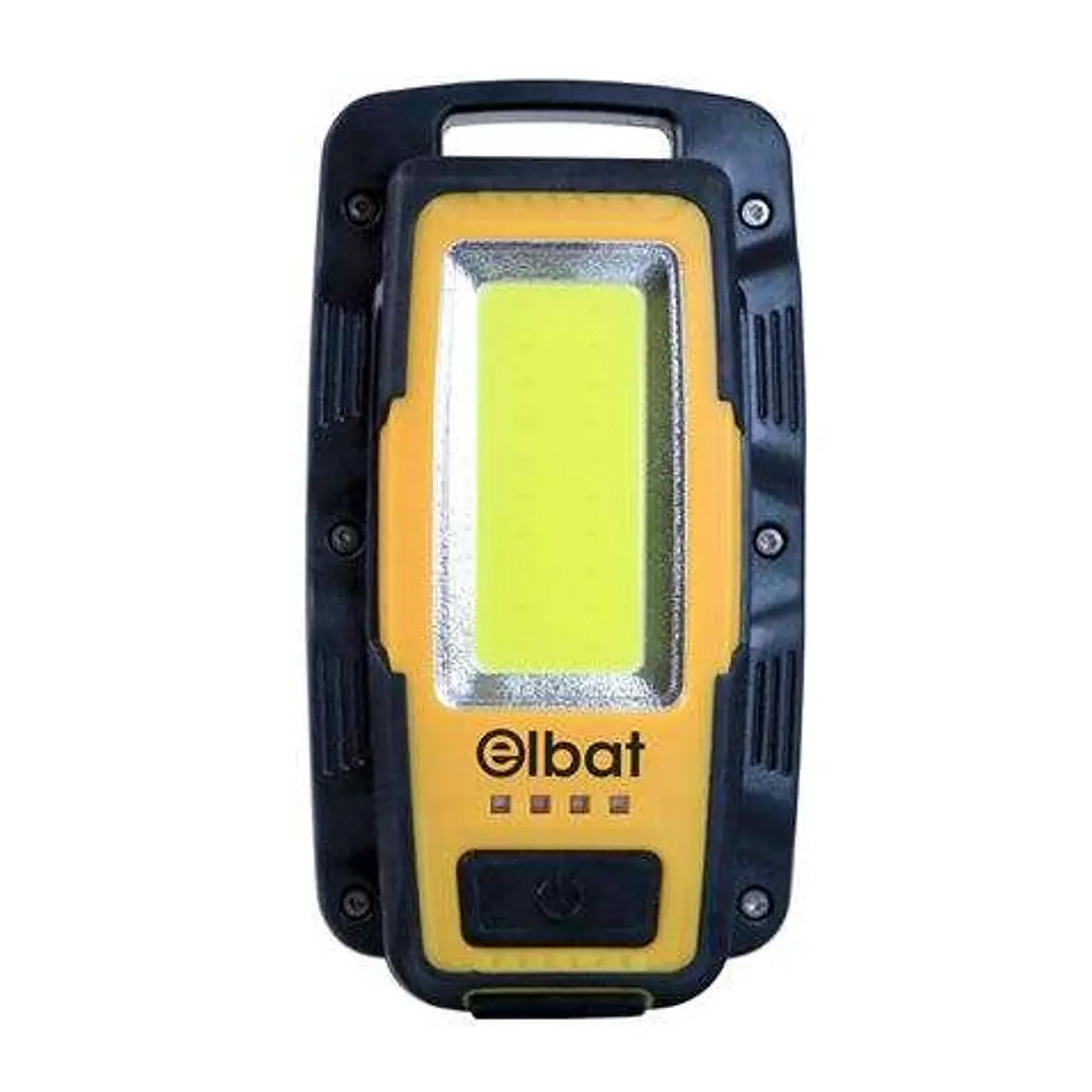 Elbat Linterna LED Recargable - Gancho e Iman - Cob 8W 600LM - Color Negro 1