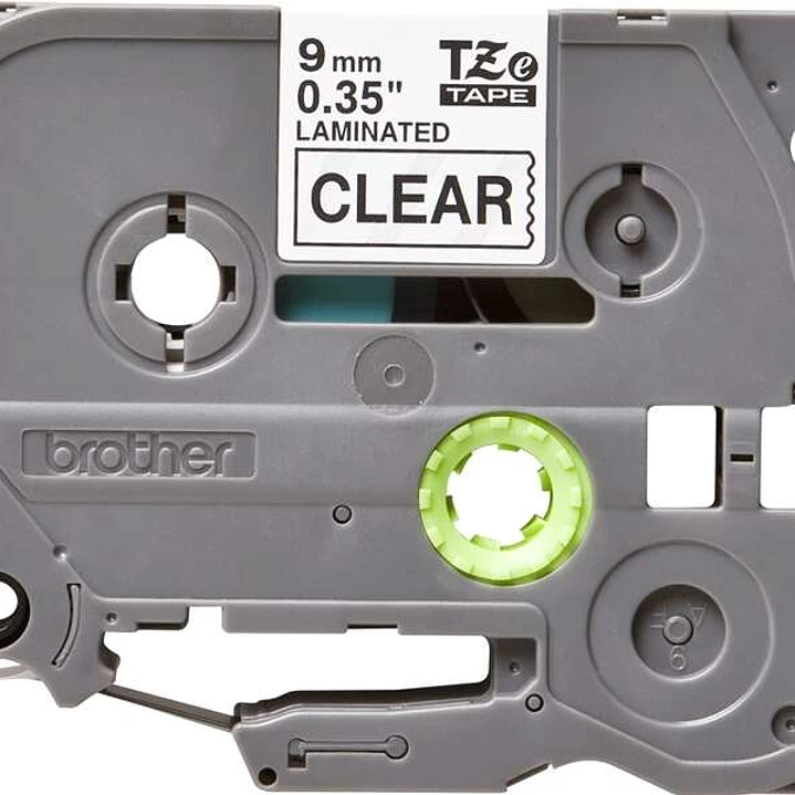 Brother TZe121 Cinta Laminada Original de Etiquetas - Texto negro sobre fondo transparente - Ancho 9mm x 8 metros 1