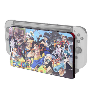 FR-TEC Carcasa Protectora One Piece Nintendo Switch One Piece Dressrosa - Protege el Dock y Evita Rayaduras - Incluye 6 Ranuras para Almacenar Juegos 