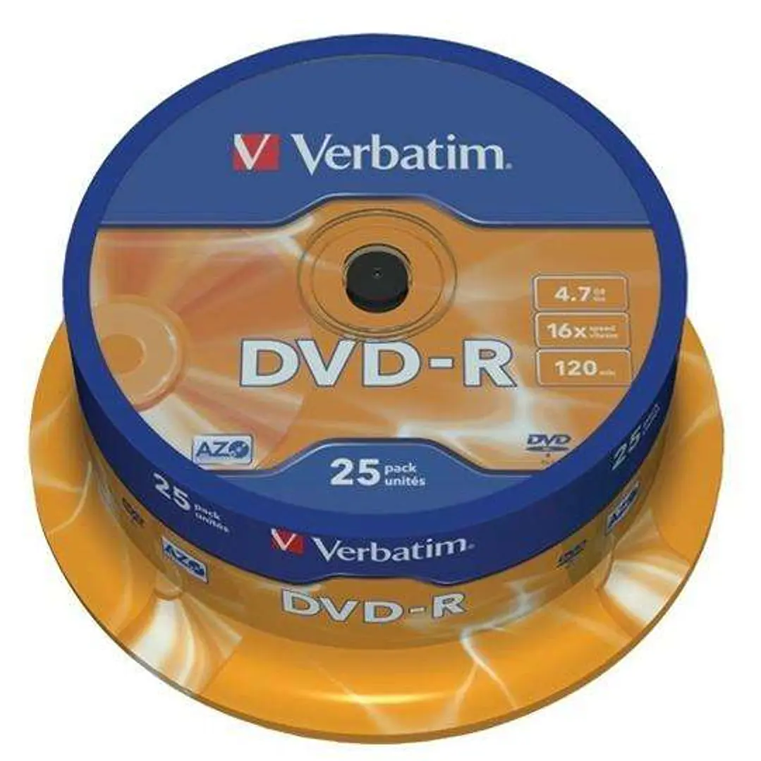 Verbatim DVD-R 16x 4.7GB (Tarrina 25 Uds) 1