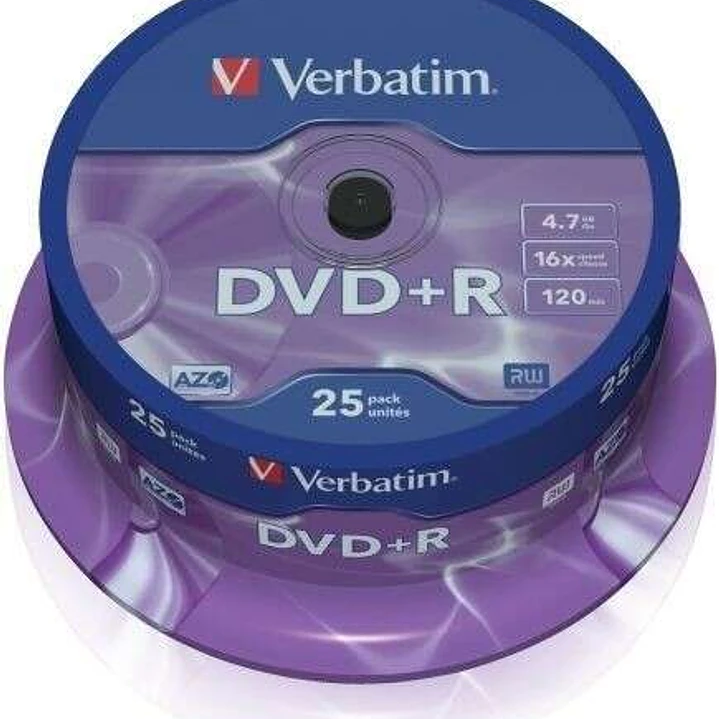 Verbatim DVD+R 16x 4.7GB (Tarrina 25 Uds) 1