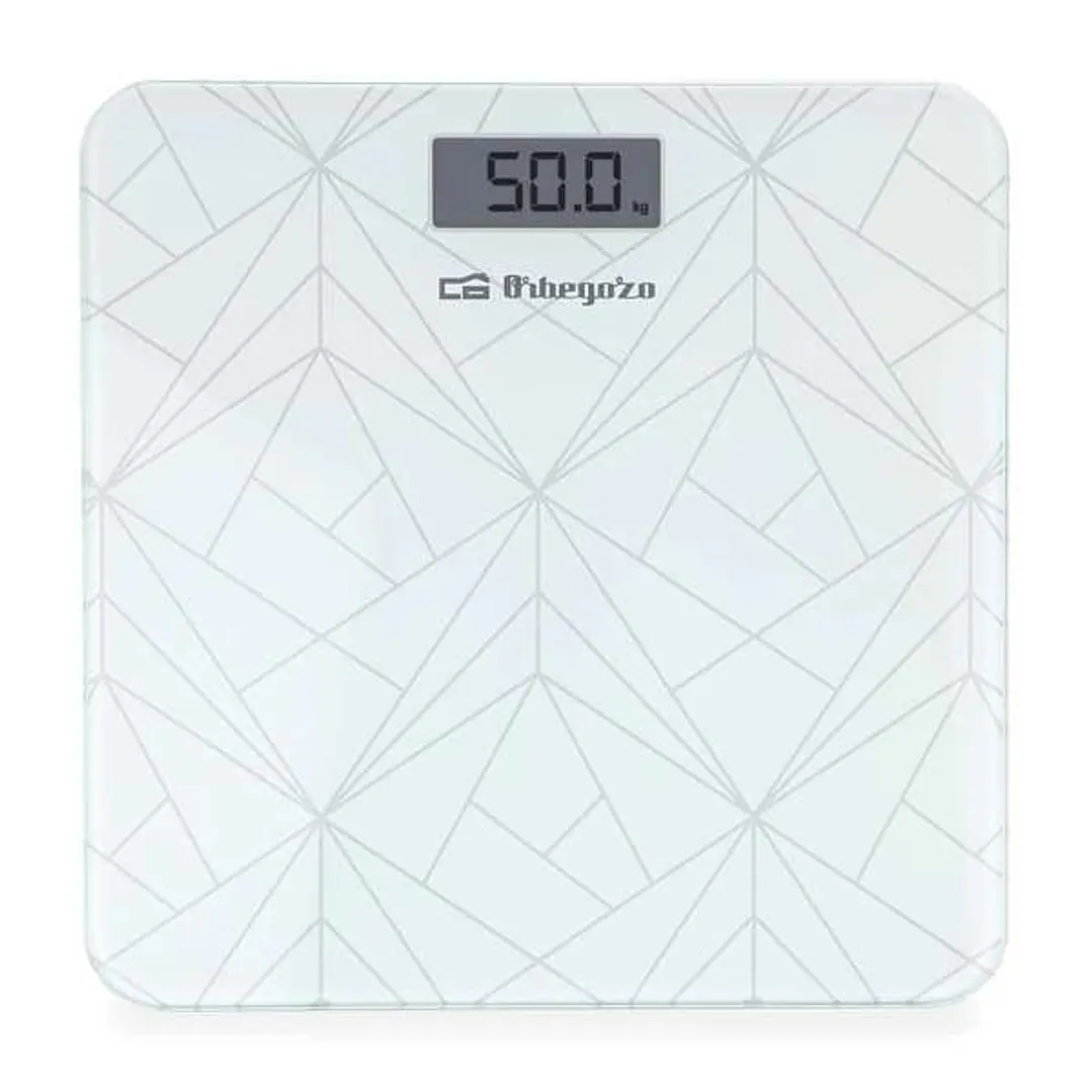 Orbegozo PB 2218 Bascula Electronica de Baño - Precision y Diseño Elegante para tu Salud y Bienestar - Pantalla LCD con Luz - Activacion Tactil - Conv 1