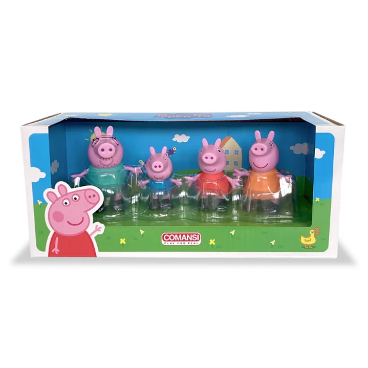 Comansi Set Peppa Pig Family 4 Figuras - Diseño Infantil - Regalo Niños - Peppa Pig, George, Mommy Pig y Daddy Pig 1