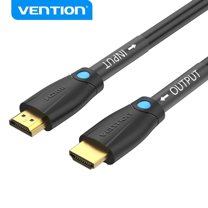 Vention Cable HDMI - Resolucion 4K - Sonido de Alta Calidad - Extremos Chapados en Oro - Color Negro 1