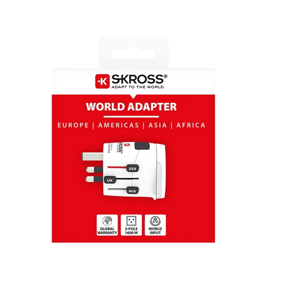 Skross Adaptador Universal de Viaje - Mas de 200 Paises - 250V, 6,3A - Color Blanco 1