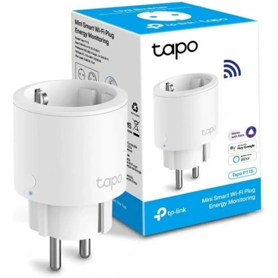 TP-Link Tapo P115 Mini Enchufe Inteligente Wi-Fi - Monitor Energia - Ideal para Regletas - Temporizador - Control por Voz 1