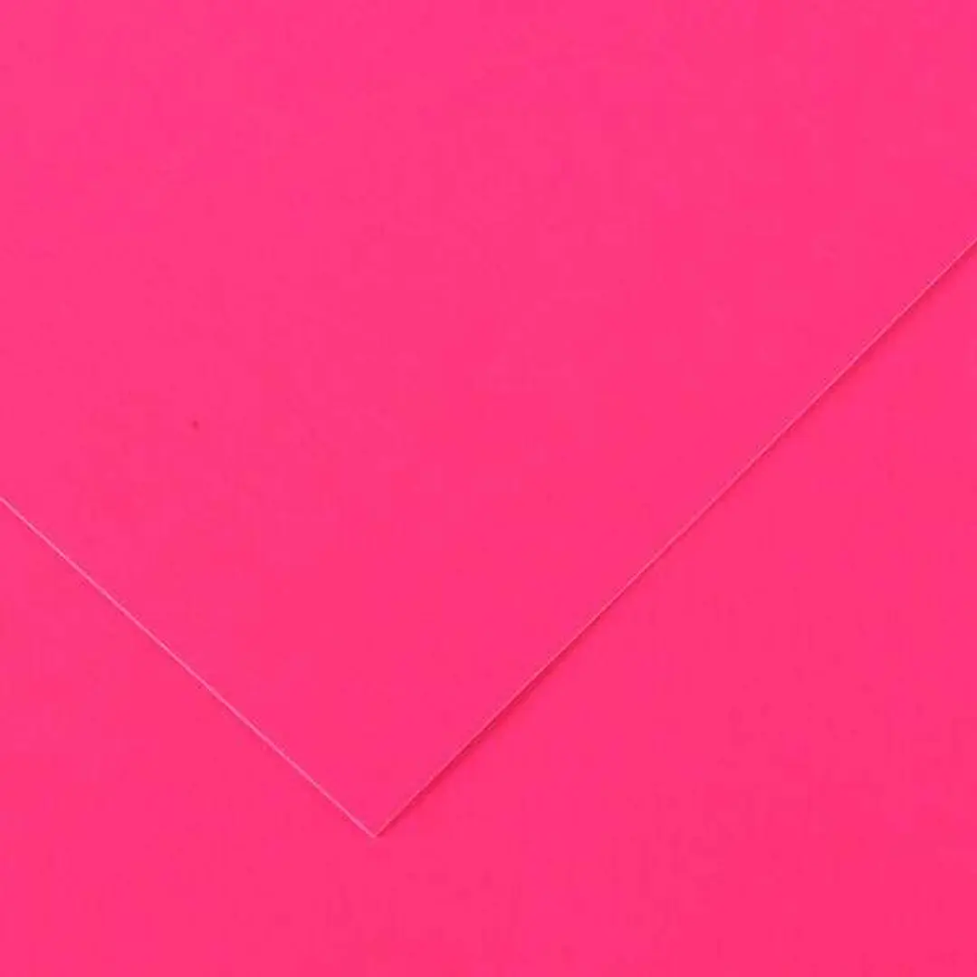 Canson Guarro Pack de 25 Cartulinas Iris de 185g - 50x65cm - Color Fucsia Fluo 1