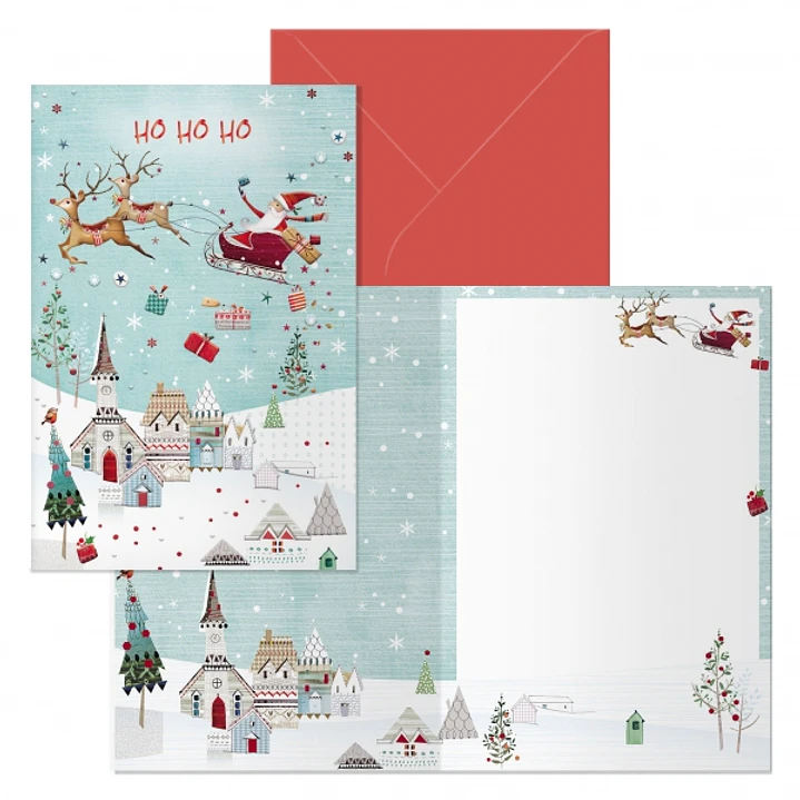 Dohe Laponia Pack de 6 Tarjetas de Felicitacion Navideña con Sobre - Tamaño Cerrada 11.5x17cm, Abierta 23x17cm - Papel Offset - Impresas a todo Color 1
