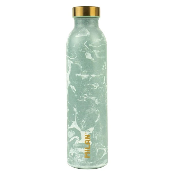 Milan Serie Lava Botella Isotermica 0.59L - Doble Pared de Acero Inoxidable - Liquidos Calientes hasta 12h, Frios hasta 24h - Color Verde 1
