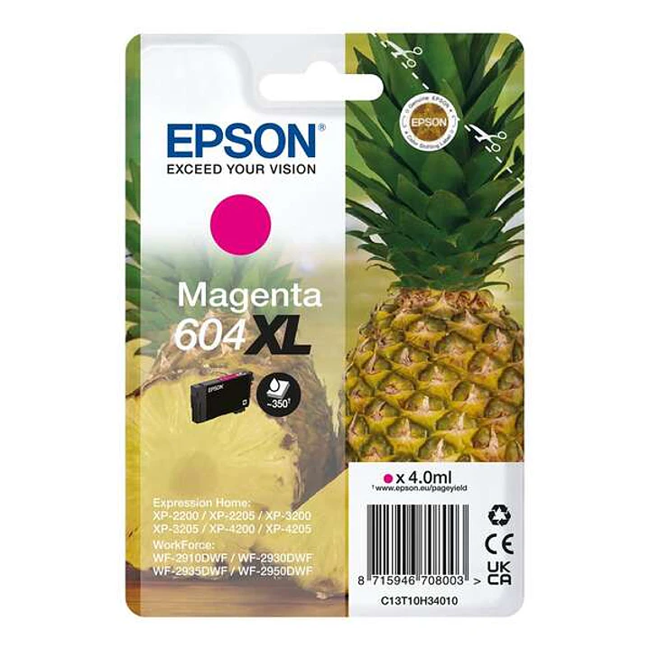 Epson 604XL Magenta Cartucho de Tinta Original - C13T10H34010 1