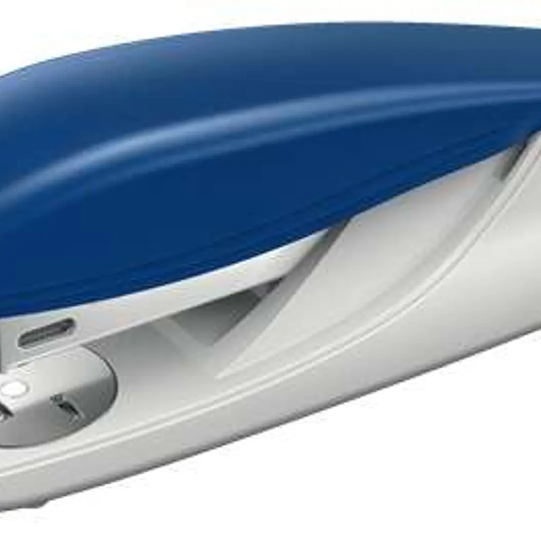 Petrus 235 Grapadora de Sobremesa - Geapa hasta 30 Hojas - Extraegrapas Integrado - Grapado Abierto y Cerrado - Color Azul 1