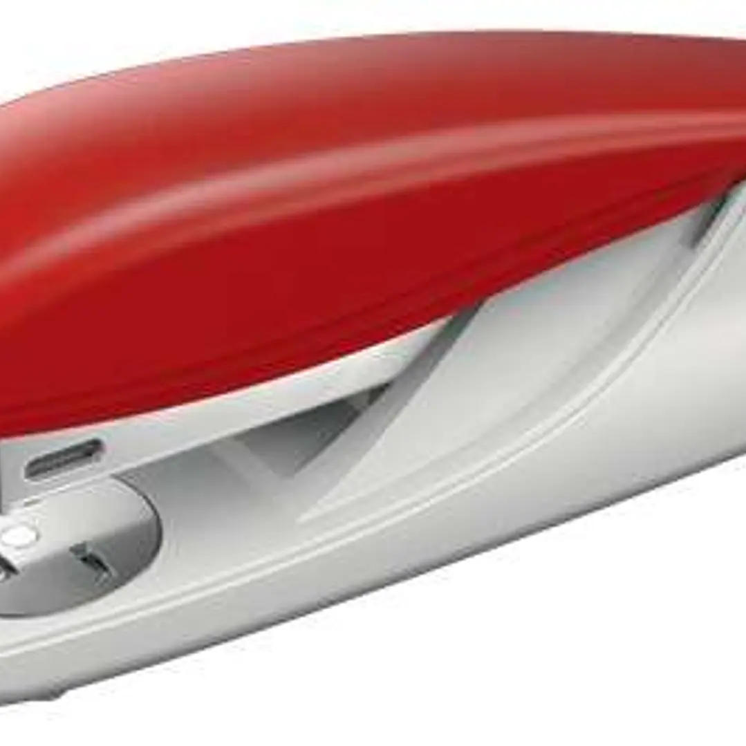 Petrus 235 Grapadora - Hasta 30 Hojas - Extraegrapas Integrado - Grapado Abierto y Cerrado - Color Rojo 1