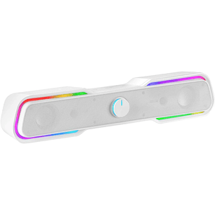 Mars Gaming Barra de Sonido Gaming 10W - Procesador de Sonido DSP - Iluminacion RGB - Conexion Jack + Bluetooth 5.0 - Color Blanco