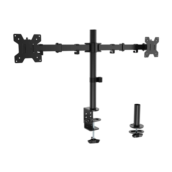 Aisens Soporte de Mesa Eco Giratorio e Inclinable para Monitor/TV 10Kg (3 Pivotes - 2 Brazos) de 17-32