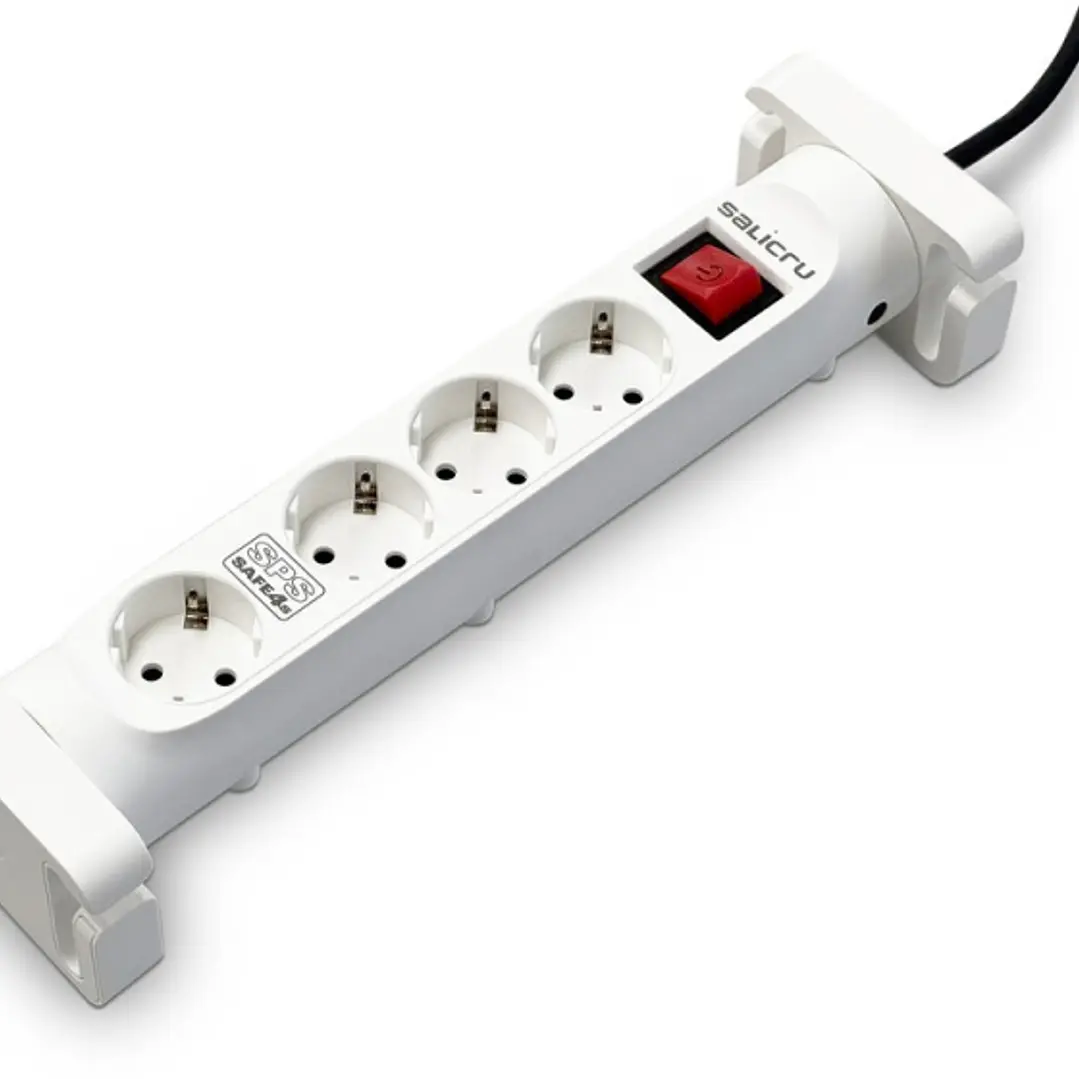 Salicru Regleta SPS SAFE 4S Protectores Electricos Activos de Ultima Generacion - 4 Tomas Schuko - Color Blanco 1