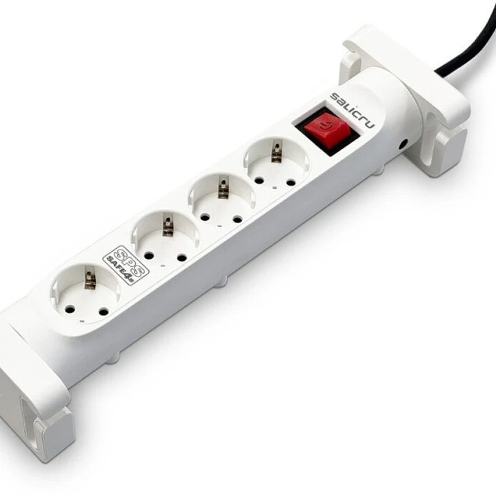 Salicru Regleta SPS SAFE 4S Protectores Electricos Activos de Ultima Generacion - 4 Tomas Schuko - Color Blanco 1