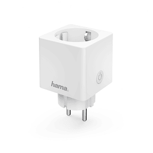 Hama Enchufe WLAN Inteligente - Potencias hasta 3680W - WiFi - IP20 - Compatible con Asistente de Voz - Control con App - Monitor Energia - Color Blan