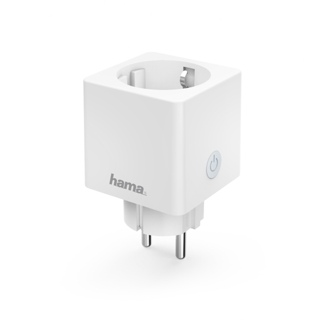 Hama Enchufe WLAN Inteligente - Potencias hasta 3680W - WiFi - IP20 - Compatible con Asistente de Voz - Control con App - Monitor Energia - Color Blan 1