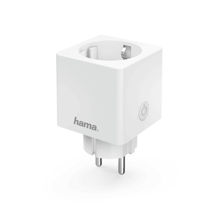Hama Enchufe WLAN Inteligente - Potencias hasta 3680W - WiFi - IP20 - Compatible con Asistente de Voz - Control con App - Monitor Energia - Color Blan 1