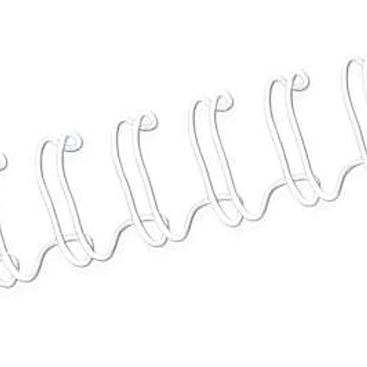 Fellowes Wire Pack de 100 Espirales Dobles Metalicas 10mm - Hasta 80 Paginas - Color Blanco 1