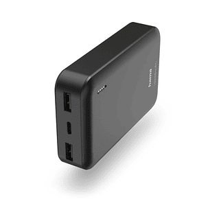 Hama Bateria Externa Powerbank 10000mAh - Polimero de Litio - USB-C - USB-A - Carga Rapida - 2 Conexiones de Salida - Indicador LED de Carga - 25x104.
