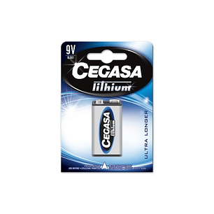Cegasa Lithium Pack de 1 Pila de Litio 6LR61 9V