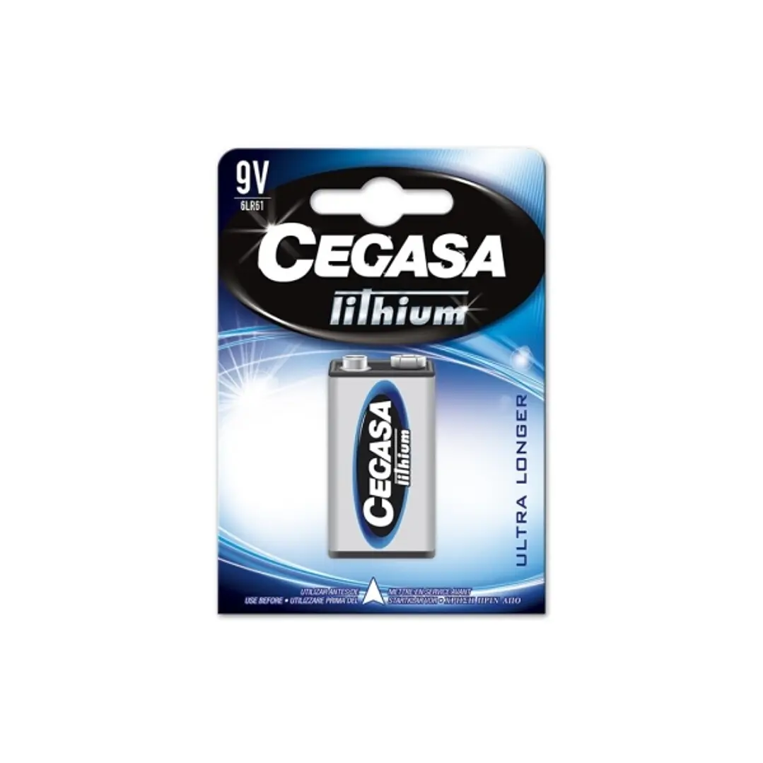 Cegasa Lithium Pack de 1 Pila de Litio 6LR61 9V 1