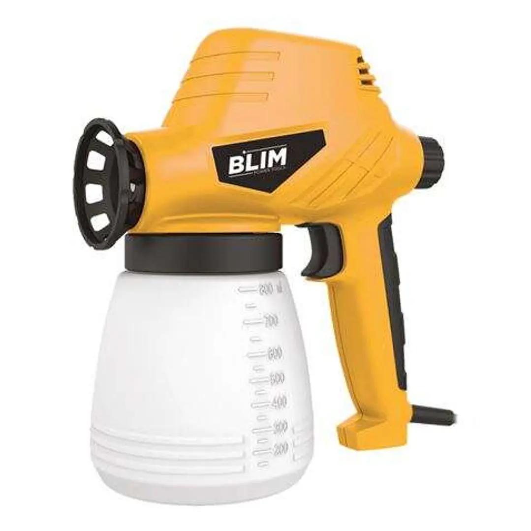 Blim Pistola para Pintar Electrica 120W - Deposito 800ml - Boquilla de 0,8mm - Maxima Viscosidad 80 din/sec - Manejo Sencillo 1
