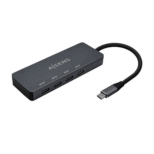 Aisens Hub USB 3.2 Gen1 5G USB-C - USB-C/M-4xUSB-C/H - 15cm - Color Gris